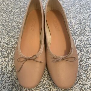 J. Crew Women's Pale Petal Leather Ballet Flats